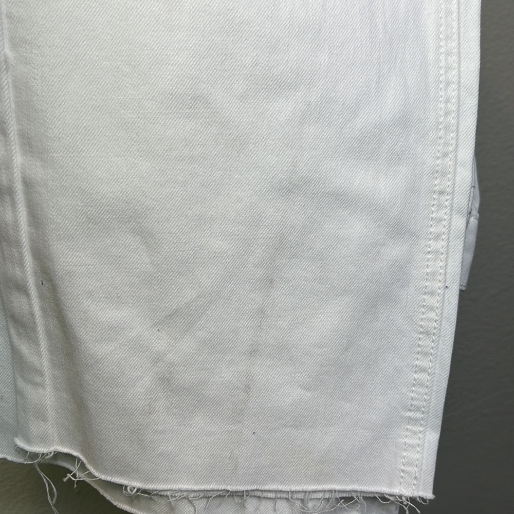 NWT Joe’s Jeans Overalls White Medium Raw Hem Straight Leg 100% Cotton Denim - Picture 13 of 13